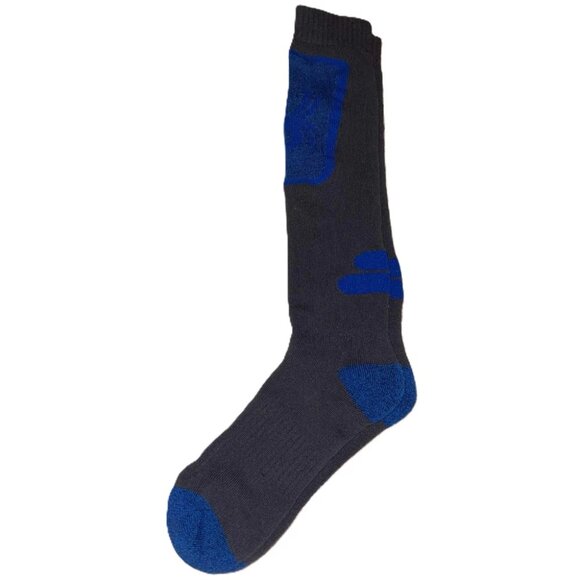 Spyder Blue Black Wool Blend Thermal Ski Socks | Unisex Size 4-10 | Snowboard Wa - Picture 3 of 7